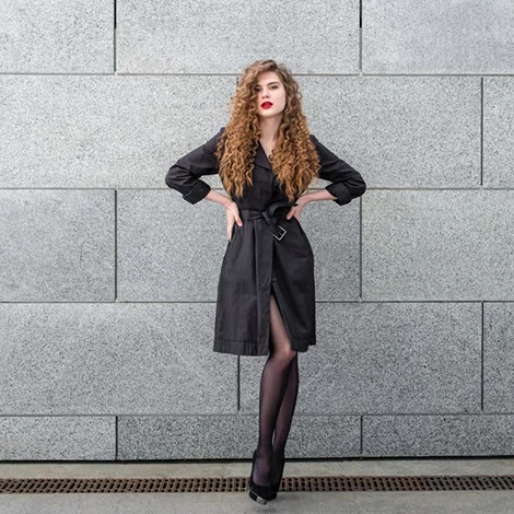 Noir Belted Trench Details-Silkaorvian
